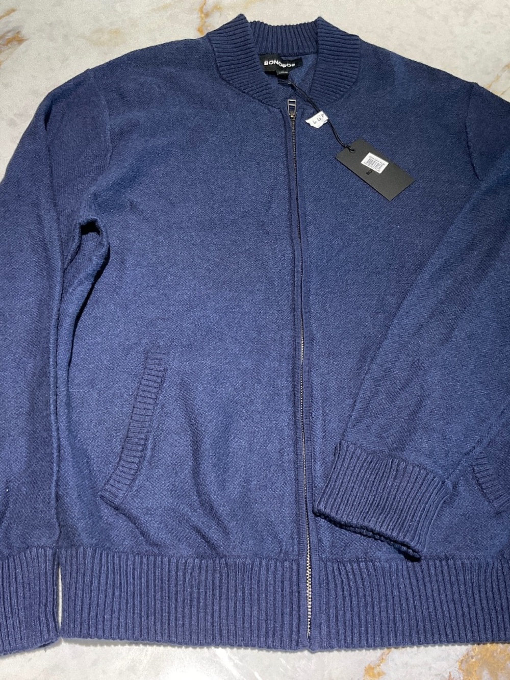 Men’s cardigan navy blue size medium